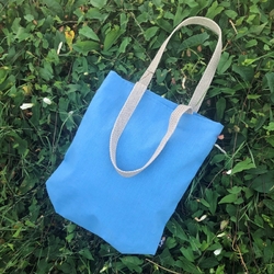 Lněná taška LENi s voděodolnou úpravou - modrá