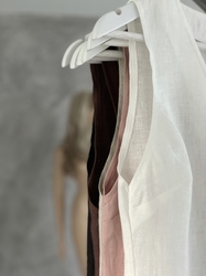 Lněné dámské šaty - smetanově bílá