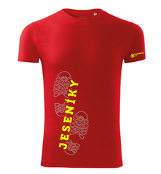 Pánské bavlněné tričko Jeseníky - RED