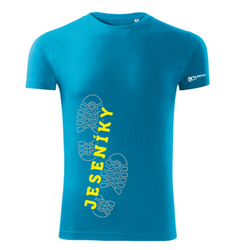 Pánské bavlněné tričko Jeseníky - SKY BLUE