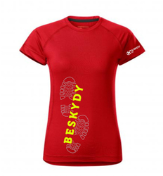 Dámské  funkční  tričko Beskydy - RED
