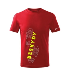 Pánské bavlněné tričko Beskydy - RED