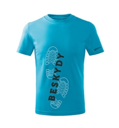 Pánské bavlněné tričko Beskydy -  SKY BLUE