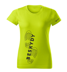 Dámské  bavlněné tričko Beskydy - REFLEX YELLOW