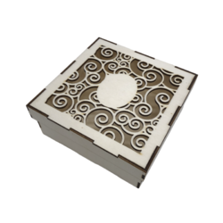 Dřevěná dárková krabička čtvercová DK3-019