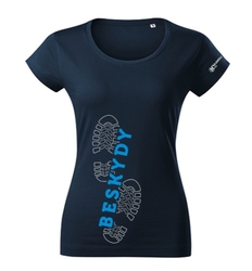 Dámské  bavlněné tričko Beskydy - NAVY BLUE / BLUE
