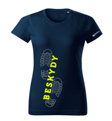 Dámské  bavlněné tričko Beskydy - NAVY BLUE / YELLOW