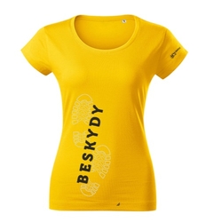 Dámské  bavlněné tričko Beskydy - YELLOW
