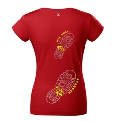 Dámské  bavlněné tričko Beskydy - RED