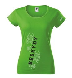 Dámské  bavlněné tričko Beskydy - GREEN