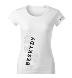 Dámské  bavlněné tričko Beskydy - WHITE /  BLACK