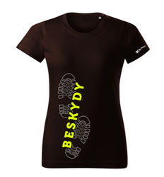 Dámské  bavlněné tričko Beskydy - BLACK / YELLOW