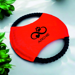 Frisbee pro psy  se jménem pejska - červená 