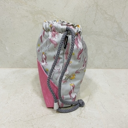 Stahovací dětský batoh Jednorožci - šedý