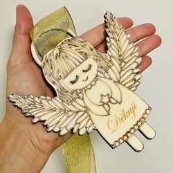 Dřevěný anděl - Děkuji 