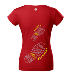 Dámské  bavlněné tričko Jeseníky - RED