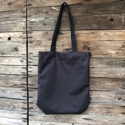 Nákupní taška s motivem hor - Beskydy - ruční výroba - černá