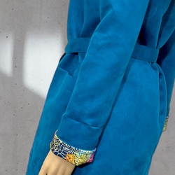 Semišový dámský jarní kabát Mandala -  Class