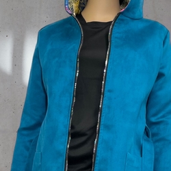 Semišový dámský jarní kabát Mandala -  Class