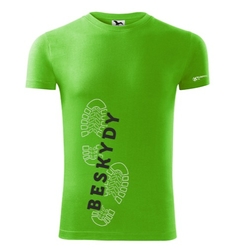 Pánské bavlněné tričko Beskydy -  LIGHT GREEN